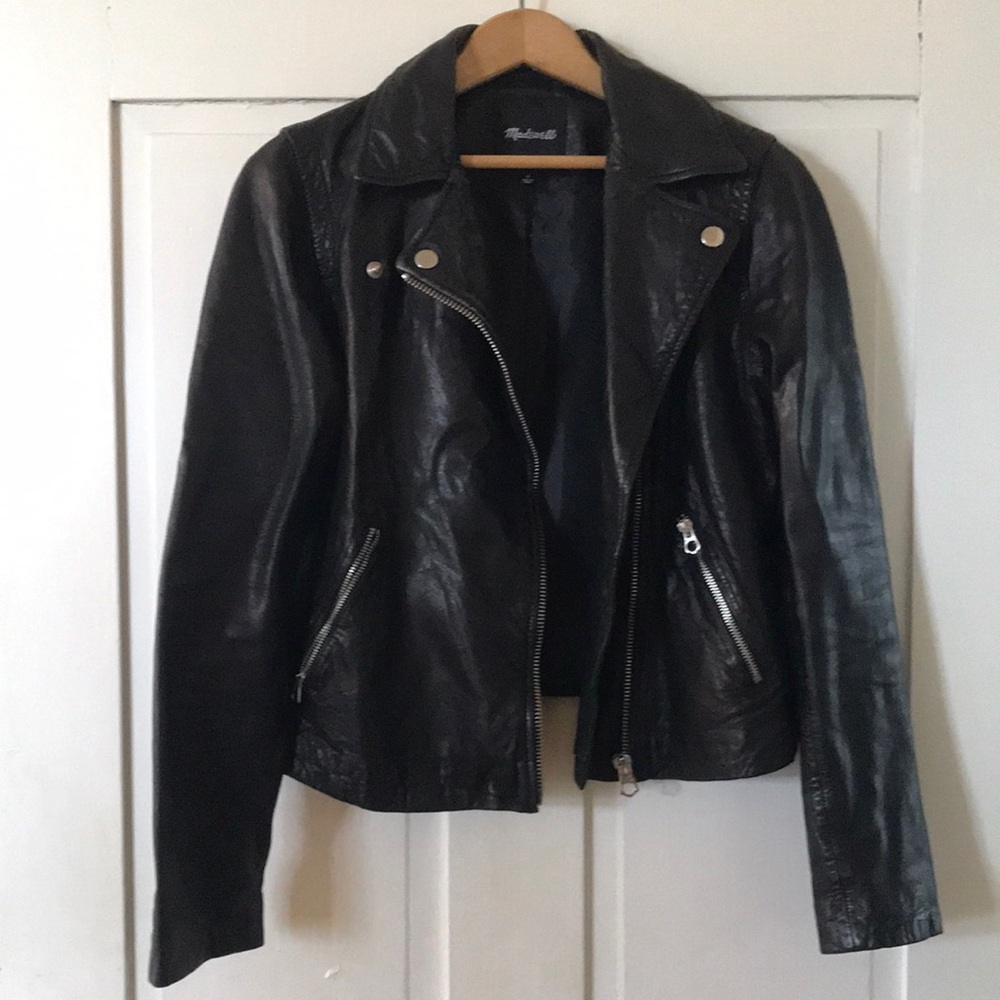 Madewell Black Leather Moto Jacket